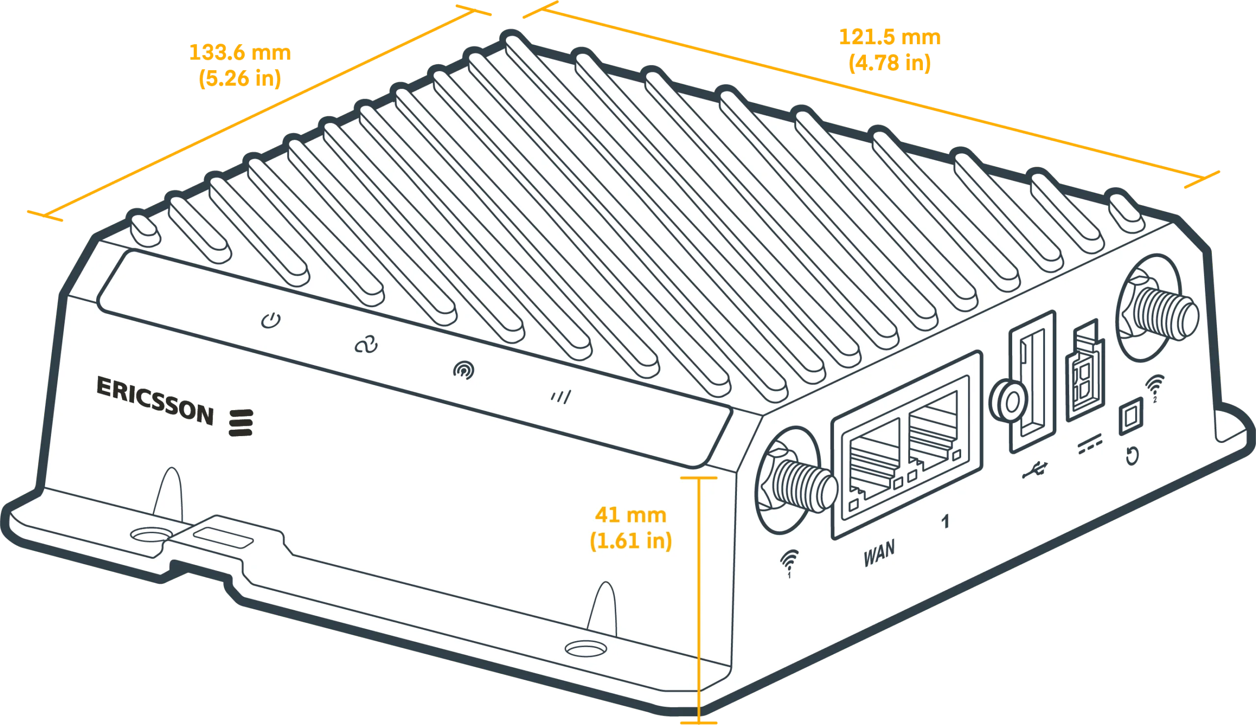 Cradlepoint R980 dimensions